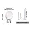 CHMADO Crystal Door knobs,6pcs Clear Crystal Glass Knobs Pull Handles for Drawer Cabinet Door Cupboard Kitchen Dresser Home Office DIY with 0.99in and 1.58in Length Screws view 4
