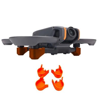 4Pcs Avata 2 Drone Landing Gear Leg Cover,Anti Wear Protective Foot Cover for DJI Avata 2, Drone Leg Tripod Guard Bracket Accessories,Quick Release Height Extended Feet Kit (Orange)