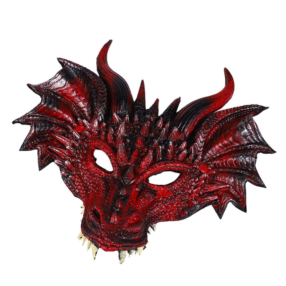 Surakey Dinosaur Cosplay Mask Dinosaur's Head Mask for Festival Party Halloween, Halloween 3D Dinosaur Face Cover Gorillas Face Cover Bat Wolves Elk Face Cover for Role Playing and Masquerade
