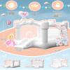 Airmyfun White Bounce House with Air Blower, Inflatable Bouncy House with Slide for Kids Parties,Weddings and Indoor/Outdoor Fun,Wet & Dry Use with Water Pool& Ball Pit view 2