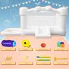 Airmyfun White Bounce House with Air Blower, Inflatable Bouncy House with Slide for Kids Parties,Weddings and Indoor/Outdoor Fun,Wet & Dry Use with Water Pool& Ball Pit view 3