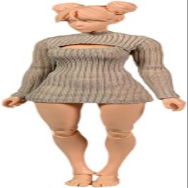 1/12 Scale Female Clothes,Figure Doll Clothes Stretch Tight Open Chest Sweater Bottoming Shirt Outfit Costume for 6" Female Soldier Action Figure Body Dolls Toys (Sand)