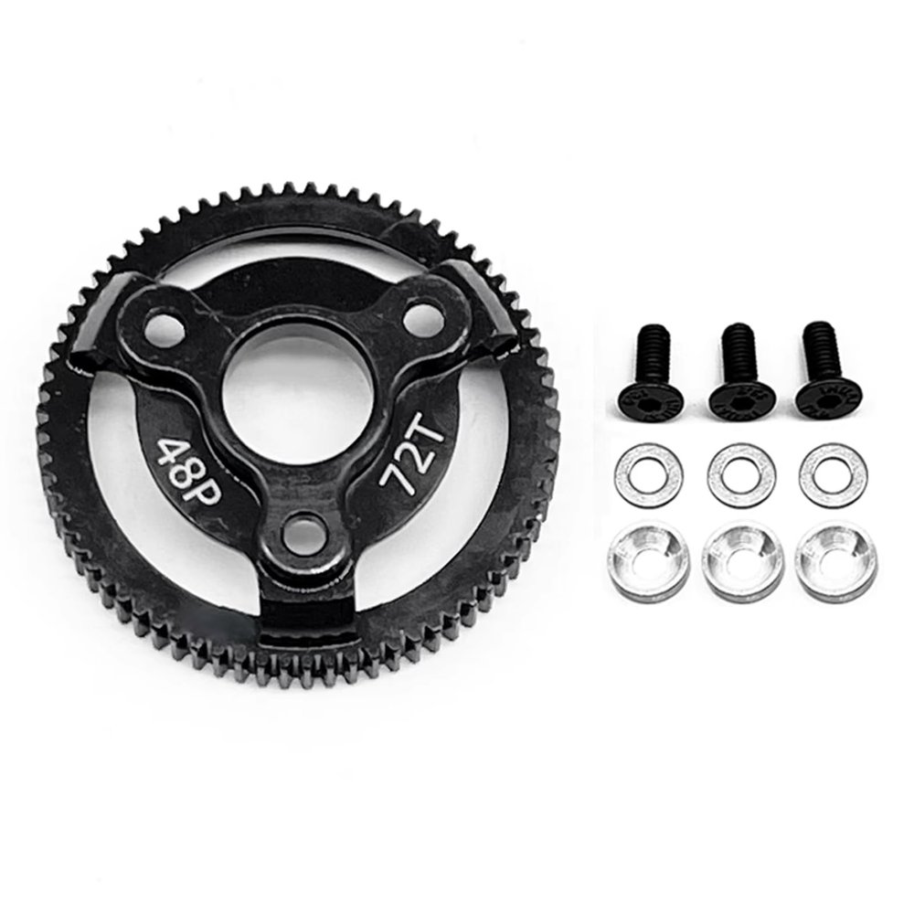 RC 48P 72T Spur Gear Hardened Steel Spur Gear Upgrades Part for Traxxas 1/10 Slash Stampede Rustler Bandit 2WD VXL XL-5 F-150 SVT, (72T)