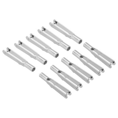 MECCANIXITY 10Pcs Metal Clevis Quick Link M3 Thread Steel Clevis Self Locking Clip Fixing Wing for RC Airplane Car Helicopter Model Replacements, 3mm x 30mm