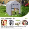Kids Outdoor Playhouse Cover, 600D Heavy Duty Oxford Waterproof Covers, Large 57" L x 57" W x 63" H Protection Cover Suitable for Multiple Brands Backyard Wooden Playhouse view 2