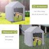 Kids Outdoor Playhouse Cover, 600D Heavy Duty Oxford Waterproof Covers, Large 57" L x 57" W x 63" H Protection Cover Suitable for Multiple Brands Backyard Wooden Playhouse view 3