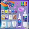 YOPINSAND Galaxy Slime Kit for Girls, DIY Slime Making Kit, Glimmer Crunchy, Butter, Foam, Glow in The Dark Slime with Add-ins, Foam Balls, Charms, Glitters, Party Favors Gift Toys for Kids 3-12 view 3