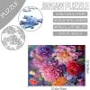 Garden Flowers Jigsaw Puzzles 1000 Pieces for Adults, Families (Dahlias Flowers,Tropical Plants, Leaves) Pieces Fit Together Perfectly 19.7''x27.6''inch Wildflowers Frameable Magic Puzzle ArtRed view 2