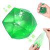 1pcs Green Big 2.45 Stress Cube Masonry Ice Squishy Stress Balls-Diamond Malt Sugar Ball-Fidget Toy for Your Best Mellow and Chill-Square Shape Hand Exercise Balls- Age 3 to Adult view 1