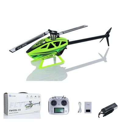wheelfun RTF FW450L V3 Helicopter Toy RC Smart Drone GPS Auto-Aerobatic One Key Return Hobby Grade Model(Green)