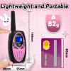 Retevis RT628 Walkie Talkies for Kids, Kids Toys for 6-12 Year Old Boy Girl, Long Range 2 Way Radio 22CH VOX,Toys Walkie Talkie for Birthday Gift, Outdoor Camping Family Trip(Black Pink 1 Pair) view 2