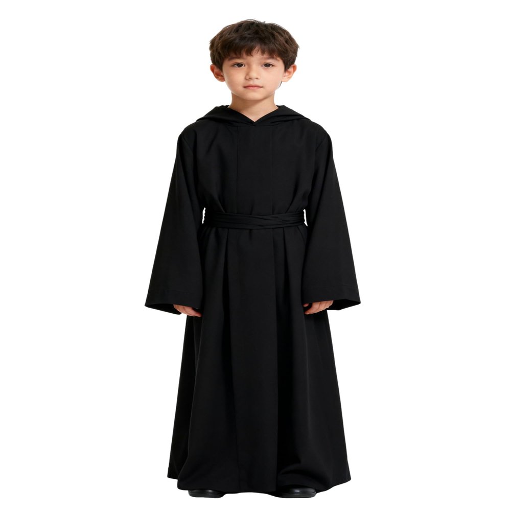 Xinxiaomeng Black Alien Costume Kids 5Pcs Knight Costume Lightsaber Black Anime Mask Halloween Outfits Cosplay Props