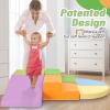 TODIBY 6-Piece Foam Climbing Blocks for Toddlers: Baby Foam Climbing Gym PU Leather Colorful Indoor Toy Building Blocks view 2