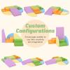 TODIBY 6-Piece Foam Climbing Blocks for Toddlers: Baby Foam Climbing Gym PU Leather Colorful Indoor Toy Building Blocks view 3
