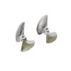 1PCS Marine Aluminum Two-Blade Propeller 678/478 Paddle Outer Dia. 78mm Aperture 6.35mm DIY for 26cc Petrol Boat RC Ship Model(Size:478) view 2