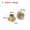 10PCS 4x6/4x8/5x8 Shafting Flange Bushing Servo Shaft Sleeve Bearing Brass Bush Transmission Spare Part for RC Boat Model(Size:C 4x6mm Flange) view 2