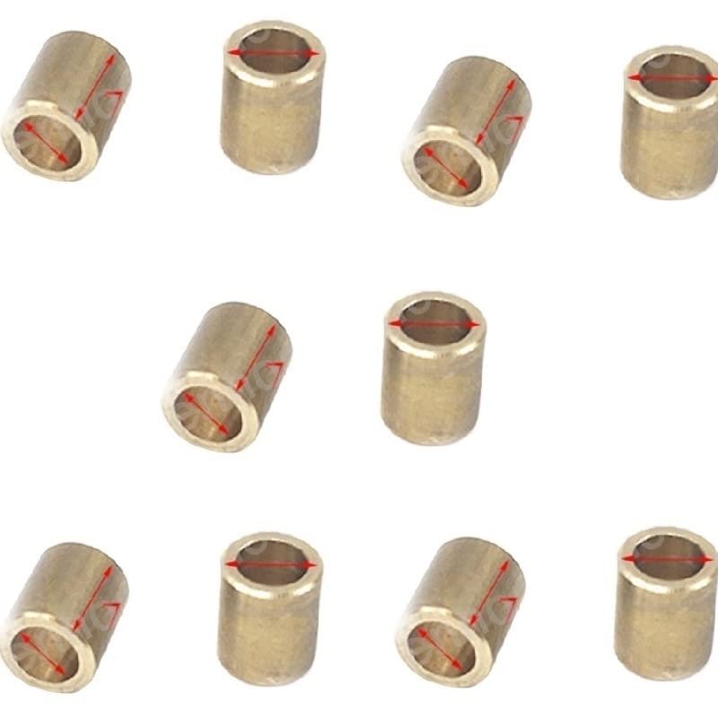 10PCS 4x6/4x8/5x8 Shafting Flange Bushing Servo Shaft Sleeve Bearing Brass Bush Transmission Spare Part for RC Boat Model(Size:D 4x6mm Normal)