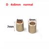 10PCS 4x6/4x8/5x8 Shafting Flange Bushing Servo Shaft Sleeve Bearing Brass Bush Transmission Spare Part for RC Boat Model(Size:D 4x6mm Normal) view 2