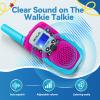 Retevis RT388 Kids Walkie Talkies 2 Pack, 2 Way Radio 22 CH Toy Walkie Talkie, Clear Sound Flashlight VOX, Toys Gifts for 6-12 Year Old Boys Girls Camping Outdoor Games(Blue Pink 1 Pair) view 2
