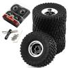 REDSPIDER 1.0 Beadlock Wheels and Tires4pcs 1.0 Crawler Tires for 124 1:18 RC Scale Rock Crawler Car SCX24 FMS FCX24 TRX4M Axial AX24 90081 Gladiator Bronco C10  (Black) view 1