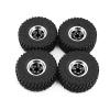 REDSPIDER 1.0 Beadlock Wheels and Tires4pcs 1.0 Crawler Tires for 124 1:18 RC Scale Rock Crawler Car SCX24 FMS FCX24 TRX4M Axial AX24 90081 Gladiator Bronco C10  (Black) view 3