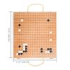 19 x19 Folding Go Game Set Board with and Bamboo Bowls and Imitation Jade Go Pieces view 2