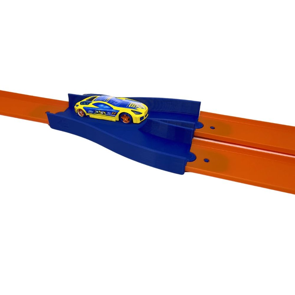 Connector Track Mods Compatible with Hot Wheels Racetracks | Two Lane to One Lane Connectors | Build Epic Racetracks | Made in USA (Parallel 2:1 Connector)