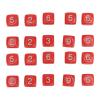 6 Sided Polyhedral Set - A Set of 20PCS 6-Sided Number Made of Plastic. Each Measures 16mm and Has A Round Corner. Ideal for Numeral Teaching and Board Games. (Red) view 1