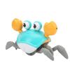 flexman Crawling Toy Crab Baby Toy, USB Rechargeable Automatically Avoid Obstacles Crawling Crab Baby Toy with Music and Light, Boys Girls Toddler Birthday Gifts (Blue), flexman1p9o2e46m3-12 view 1