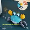 flexman Crawling Toy Crab Baby Toy, USB Rechargeable Automatically Avoid Obstacles Crawling Crab Baby Toy with Music and Light, Boys Girls Toddler Birthday Gifts (Blue), flexman1p9o2e46m3-12 view 2