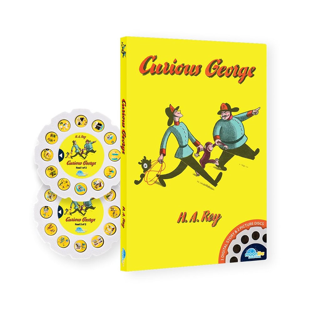 Moonlite Storytime - Curious George - A Magical Way to Read Together - Projector Sold Separately - Single Disc Pack for Kids & Toddlers - Learning Gifts for Kids Ages 12 Months & Up