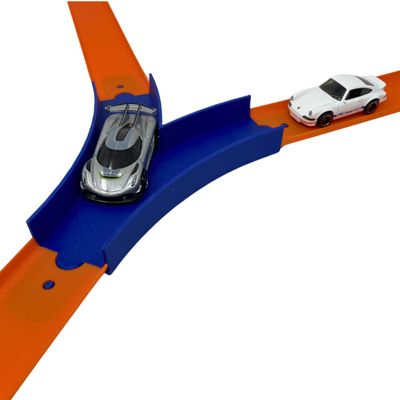 Connector Track Mods Compatible with Hot Wheels Racetracks | Two Lane to One Lane Connectors | Build Epic Racetracks | Made in USA (Y Connector)