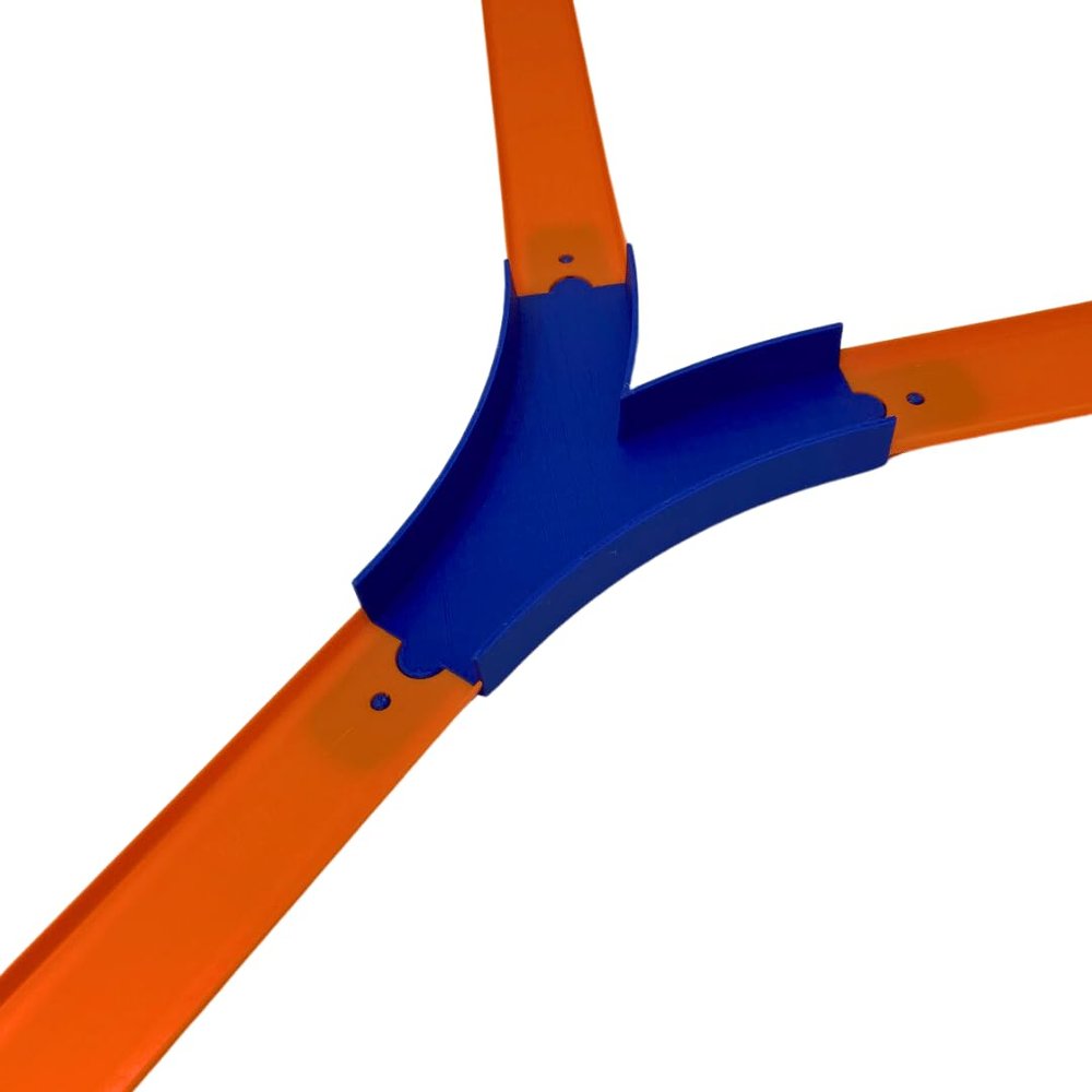 Connector Track Mods Compatible with Hot Wheels Racetracks | Two Lane to One Lane Connectors | Build Epic Racetracks | Made in USA (Y Connector 3-Pack)