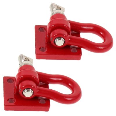 BCOATH 2Pcs Metal Towing Rescue Buckles for Rc Cars Trailer Hooks Easy Installation Enhance Realism for Model Climbing Vehicles Modification Accessories