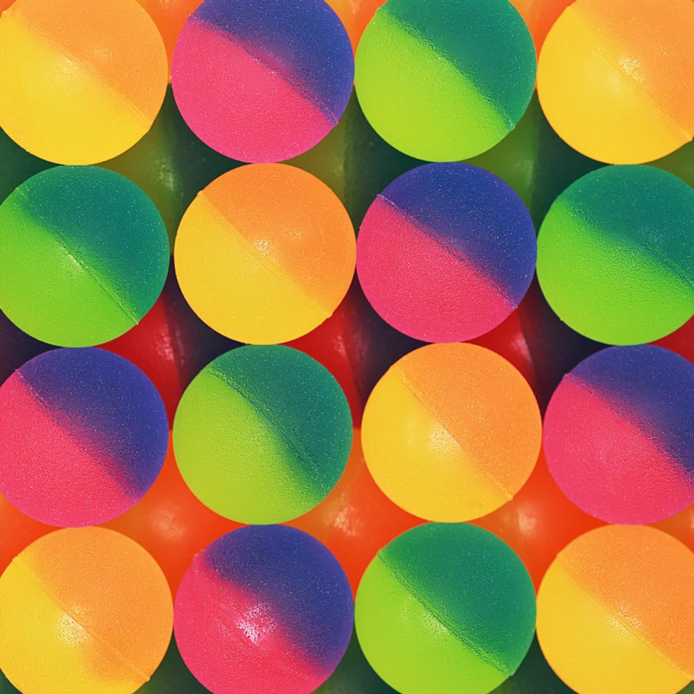 Bouncy Balls - 32mm 1.26 ICY Bounce Balls Bulk - Colorful High Bouncing Balls for Party Favors and Party Bag Filler - Vending Machine Toys for Kids - 24 pcs
