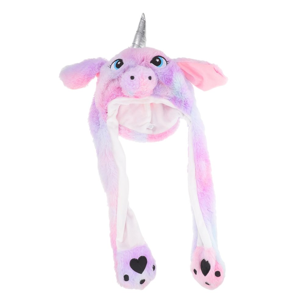 ANDRESLAD Funny Plush Hat Moving Ears Cute Cap for Cosplay and Holiday Parties Soft Plush Material for All Ages Lightweight and Portable