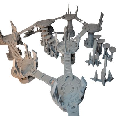 Elven Platforms: Space Elf Wargaming Terrain Set
