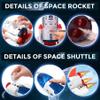 Wbzle Large Space Exploration Astronaut Kids Toy, Rocket & Shuttle with Light/Sound & Spray Effects, Outer Space Playset Series view 2