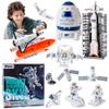 Wbzle Space Toys for Kids, Space Capsule Toys Set with Light and Sound, Space Shuttle Rocket Toy for Kids 3-5, Stem Toy with Aircraft, Space Rover, Astronauts, Satellites, Signal Receiver view 1