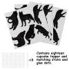 18pcs Black Silhouette Glitter Wolf Dessert Cupcake Topper Wild Animal Theme Decor Supplies Men Boys Happy Birthday Party Decorations view 3