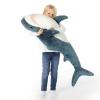 39inch Giant Plush Shark Toy Pillow,3D Giant Shark Stuffed Animal,Soft Shark Cushion Pillow Shark Stuffed Toy Throw Pillow for Childrens Pillow Boys and Girls Room Decoration Bedtime Gift (100cm) view 3