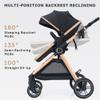Accombe 2 in 1 Baby Stroller, Convertible Bassinet Pushchair for Infants and Newborns 0-36 Months view 4