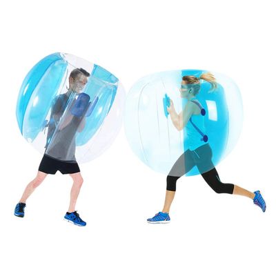 ZHUYNXIR 2 PC Sumo Ball for Adults, Bumper Bounce Balls for Kid, Inflatable Bounce Ball for Kids, Body Zorb Ball for Kids Outdoor Team Gaming Play (48 in,Blue+Red)