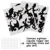18pcs Black Silhouette Glitter Dragon Dessert Cupcake Topper Pick for Dragons Game Theme Men Boys Happy Birthday Party Decor Supplies Decorations view 3