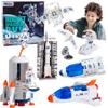 Wbzle Space Shuttle Toys Set with Light and Sound, Rocket Ship Toy Playset with Spray Effects, Astronaut Toy for Kids 3-5, Outer Space Toys Gift for Boys & Girls view 1