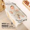 2-Pack Organic Changing Pad Covers for Girl, Boy, Neutral - 100% Cotton Changing Table Pad Cover, Soft Baby Nursery Diaper Changing Pad Sheets, Contour Changing Pads Liners, Change Pad Cover (Meadow) view 2