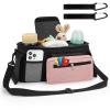 Accmor Universal Stroller Organizer with Insulated Cup Holder Detachable Phone Bag and Shoulder Strap,Stroller Bag Caddy Organizer Fits for Uppababy, Baby Jogger, Britax Strollers view 2