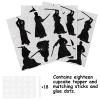 18pcs Black Silhouette Glitter Warrior Dessert Cupcake Topper Kendo Fitness Sports Theme Decor Supplies Men Boys Happy Birthday Anniversary Party Decorations view 3