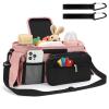 Accmor Universal Stroller Organizer with Insulated Cup Holder Detachable Phone Bag and Shoulder Strap,Stroller Bag Caddy Organizer Fits for Uppababy, Baby Jogger, Britax Strollers view 2
