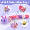 Baby Girl Toys 0-3-6 Months Musical Stuffed Animals Plush Caterpillar Toy Crinkle Rattles Tummy Time Development Sensory Toys infants 6-9-12 Months Newborn Girls Boy Shower Gifts Easter Basket Stuffer view 2
